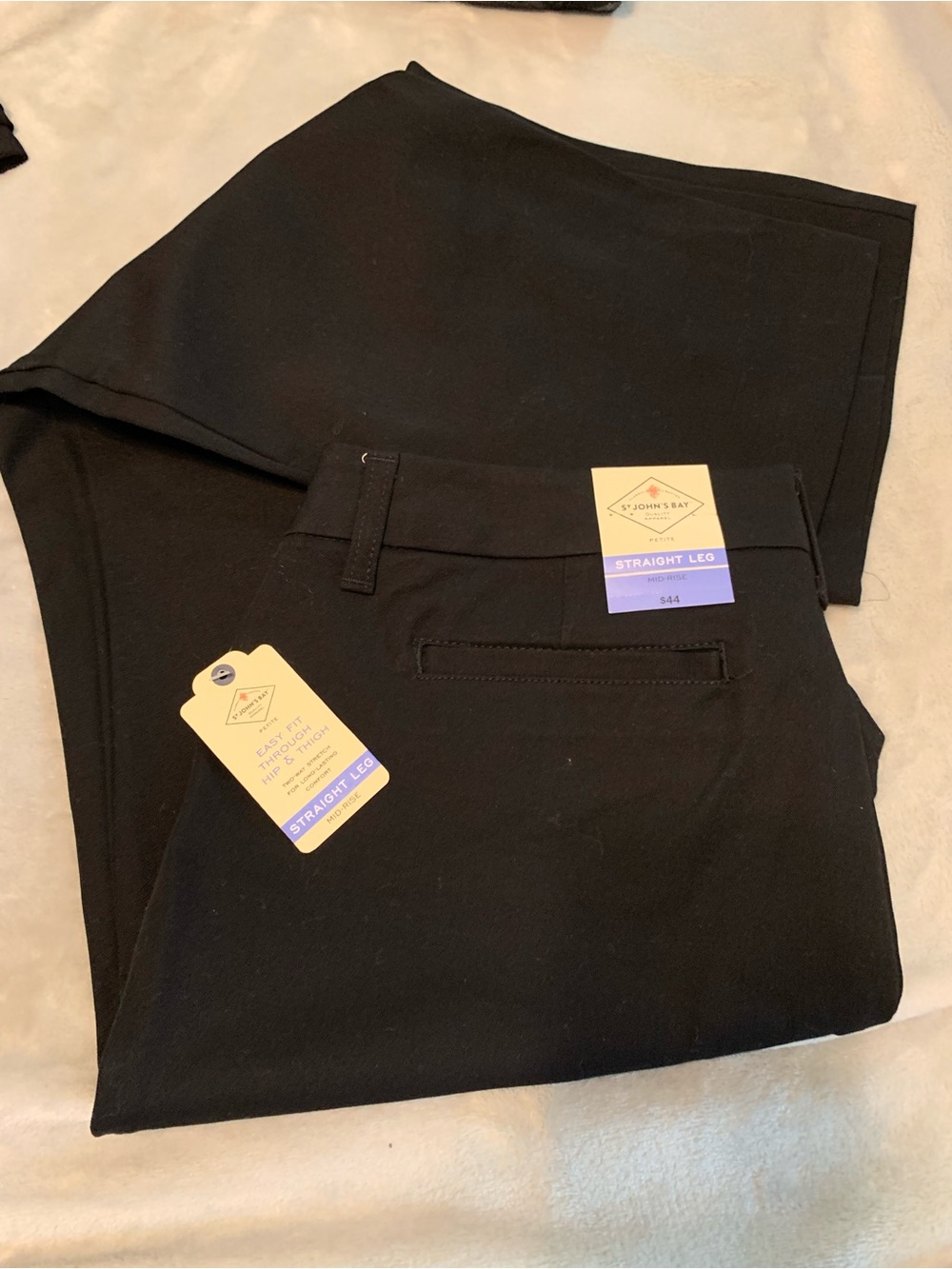 St. John's Bay Black Straight Leg Pants 14p